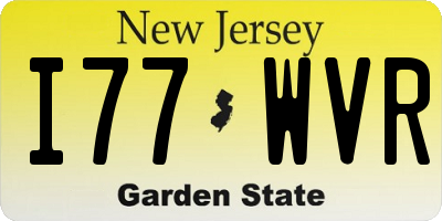 NJ license plate I77WVR