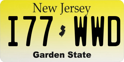 NJ license plate I77WWD