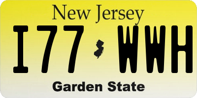 NJ license plate I77WWH