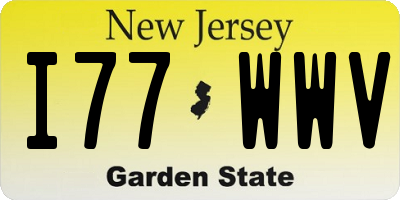 NJ license plate I77WWV