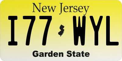 NJ license plate I77WYL