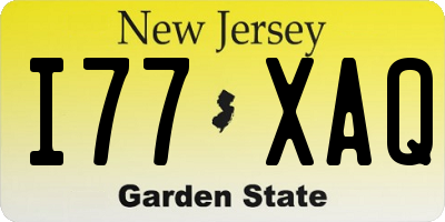 NJ license plate I77XAQ