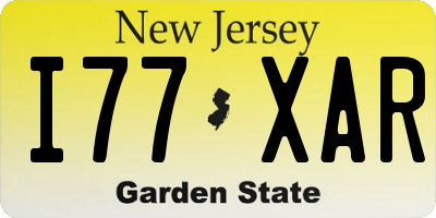 NJ license plate I77XAR