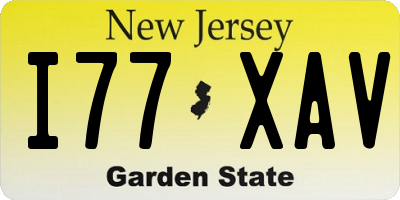 NJ license plate I77XAV
