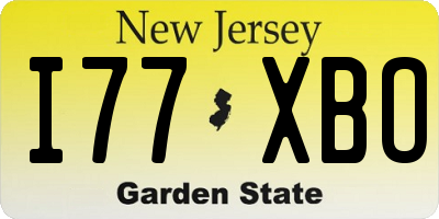 NJ license plate I77XBO
