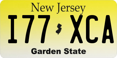 NJ license plate I77XCA