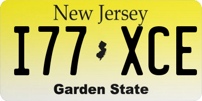 NJ license plate I77XCE