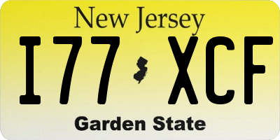 NJ license plate I77XCF