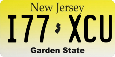 NJ license plate I77XCU