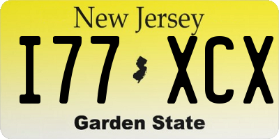 NJ license plate I77XCX