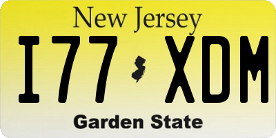 NJ license plate I77XDM
