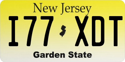 NJ license plate I77XDT
