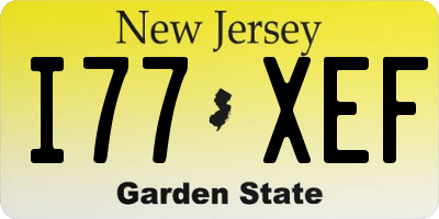 NJ license plate I77XEF