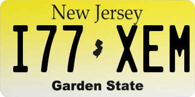 NJ license plate I77XEM