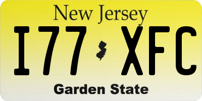 NJ license plate I77XFC