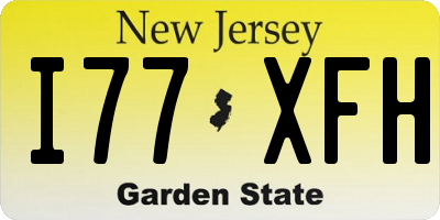 NJ license plate I77XFH
