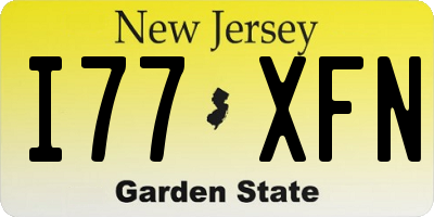 NJ license plate I77XFN