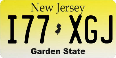 NJ license plate I77XGJ