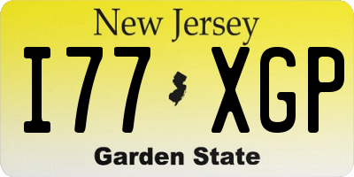 NJ license plate I77XGP