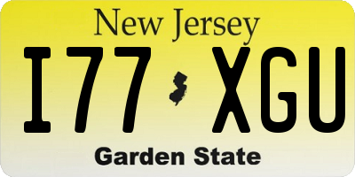 NJ license plate I77XGU