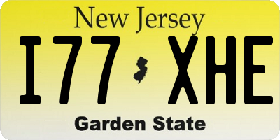 NJ license plate I77XHE