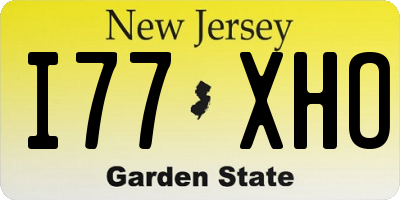 NJ license plate I77XHO