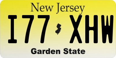 NJ license plate I77XHW