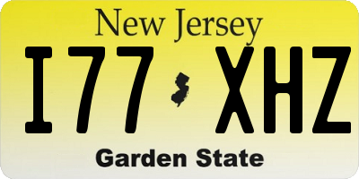 NJ license plate I77XHZ