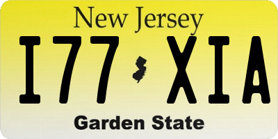NJ license plate I77XIA