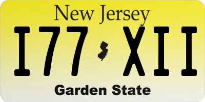 NJ license plate I77XII