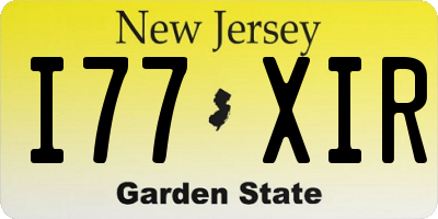 NJ license plate I77XIR