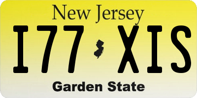 NJ license plate I77XIS