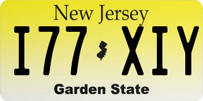 NJ license plate I77XIY