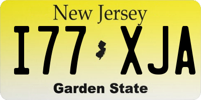 NJ license plate I77XJA