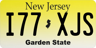 NJ license plate I77XJS