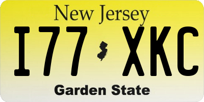 NJ license plate I77XKC