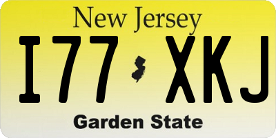 NJ license plate I77XKJ