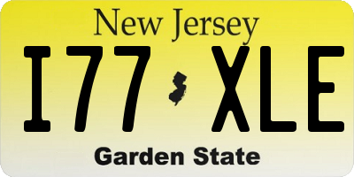 NJ license plate I77XLE