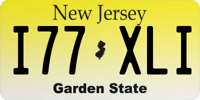 NJ license plate I77XLI