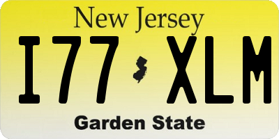 NJ license plate I77XLM