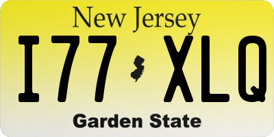 NJ license plate I77XLQ