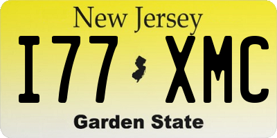 NJ license plate I77XMC