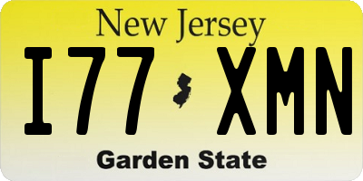 NJ license plate I77XMN