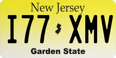 NJ license plate I77XMV