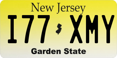 NJ license plate I77XMY