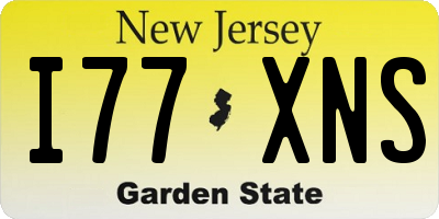 NJ license plate I77XNS