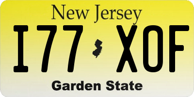 NJ license plate I77XOF