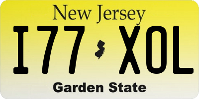 NJ license plate I77XOL