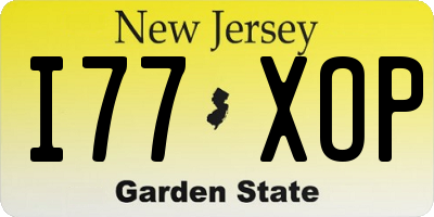 NJ license plate I77XOP