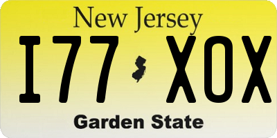 NJ license plate I77XOX